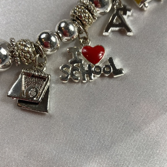 Teacher’s Favorite Silver Charm Bracelet New - Picture 3 of 4